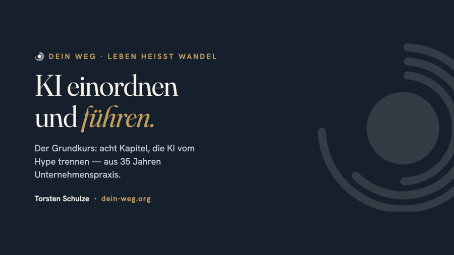 Kurs-Cover: KI einordnen und führen — der Grundkurs